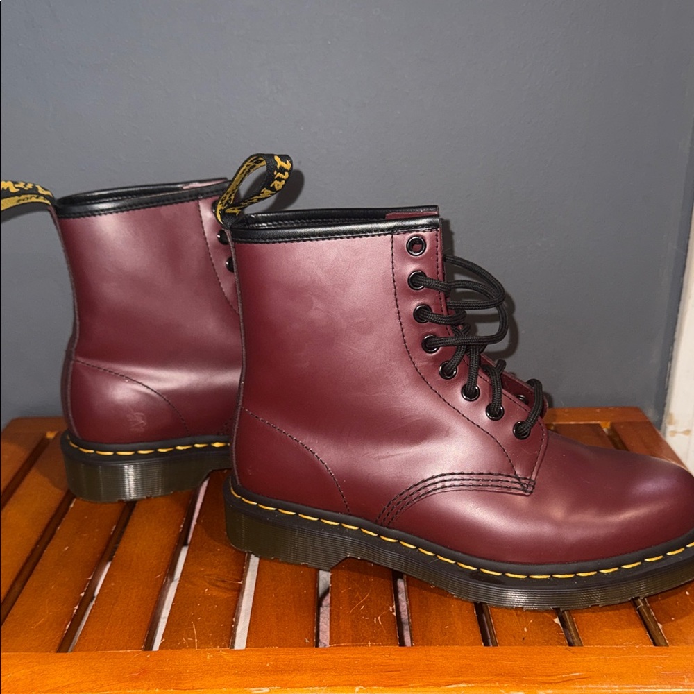Dr. Martens Cherry Red Combat Boots